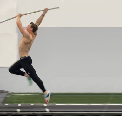 male pole vaulting